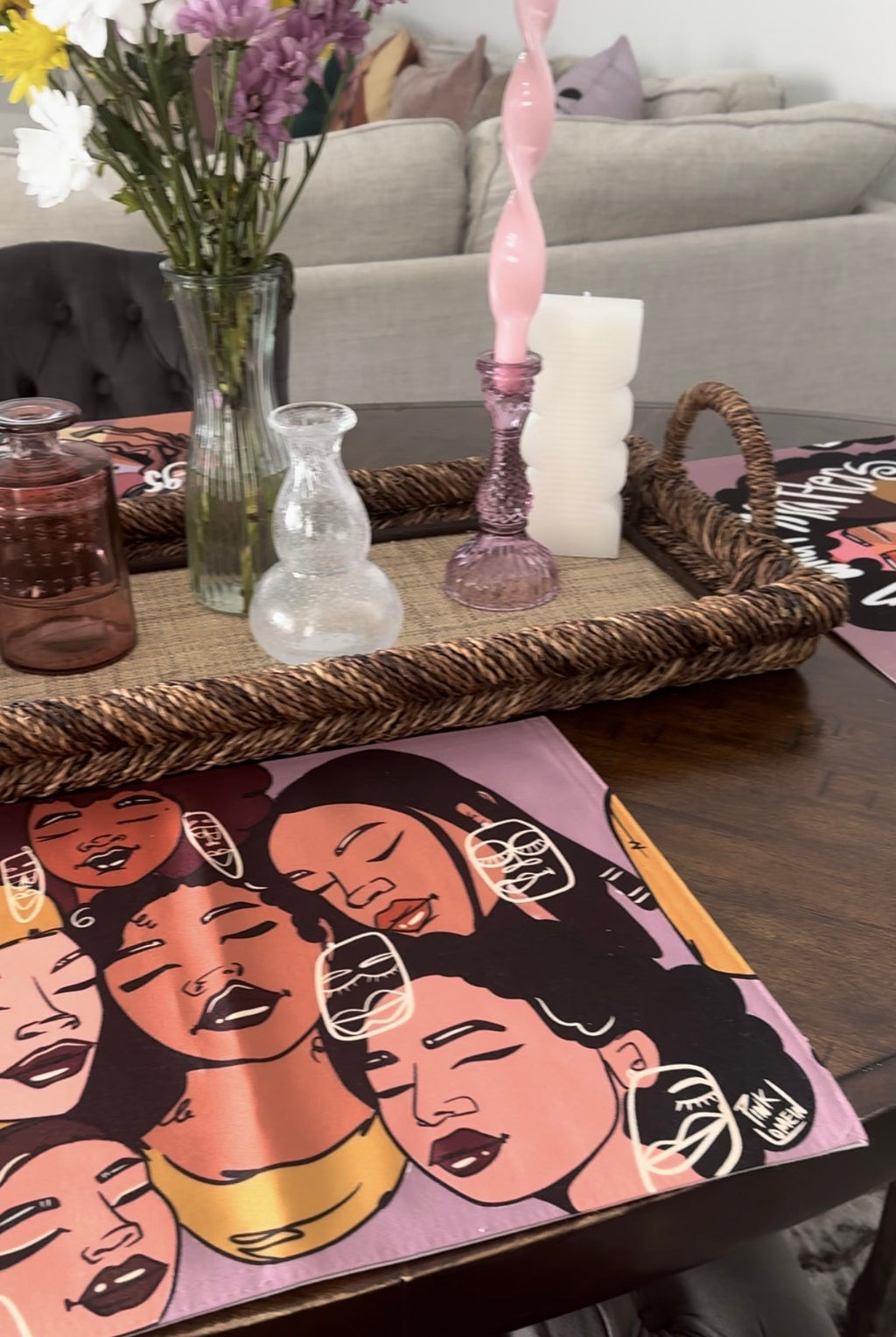 Pinklomein Placemat Set